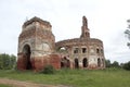 Old ruined brick church no windows or doors